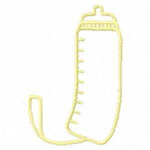 Baby Bottle Alphabet Embroidery Machine Design