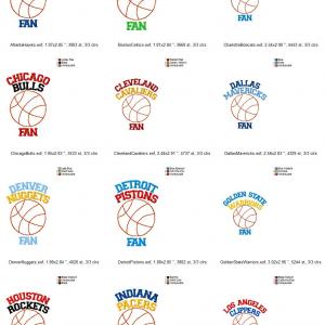 Basketball Fans Embroidery Machine Design