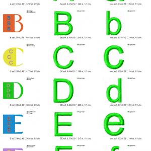 Big And Bold Alphabet Embroidery Machine Design