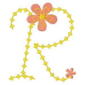 Blooming Font Embroidery Machine Design