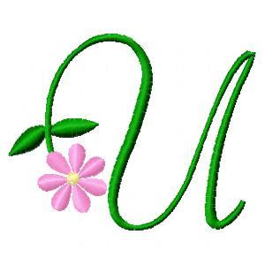 Blossoms Font Embroidery Machine Design