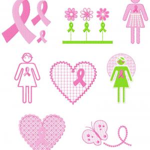 Breast Cancer Awareness Embroidery Machine Design
