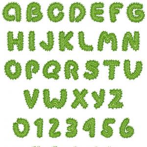 Cactus Font Embroidery Machine Design