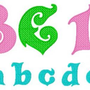 Carousel Font Embroidery Machine Design