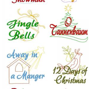 Christmas Carols Embroidery Machine Design