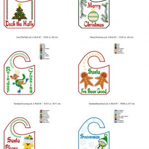 Christmas Door Hangers Embroidery Machine Design