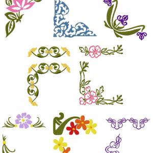 Corners Borders Embroidery Machine Design