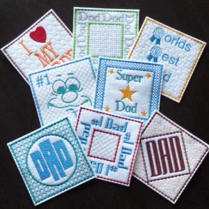 Dads Coasters Designs Embroidery Machine Design