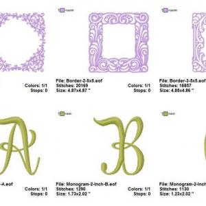 Decorative Borders Monogram Letters