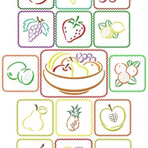 Delectable Fruits Embroidery Machine Design