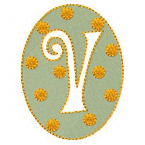 Easter Egg Alphabet Embroidery Machine Design