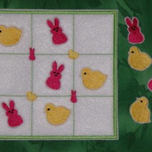 Easter Peeps Tic Tac Toe Embroidery Machine Design