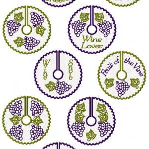 FSL Wineglass Collars Embroidery Machine Design