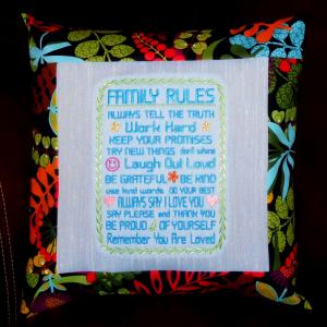Family Rules Samplers Embroidery Machine Design