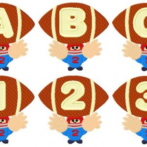 Football Season Font Embroidery Machine Design