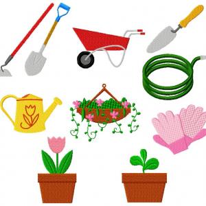 Garden Time Embroidery Machine Design