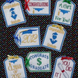 Graduation Gift Card Holders Embroidery Machine Design