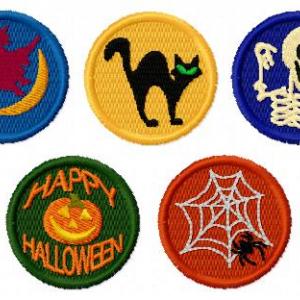 Halloween Buttons Embroidery Machine Design