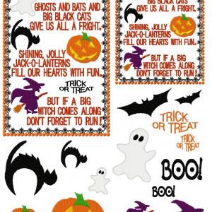 Halloween Samplers Embroidery Machine Design