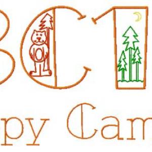 Happy Camper Alphabet Embroidery Machine Design