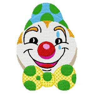 Happy Clown Embroidery Machine Design