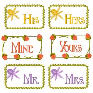 His And Hers Embroidery Machine Design