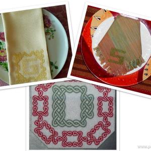 Interlaced Font And Frames Embroidery Machine Design