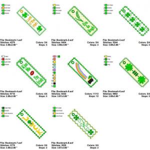 Irish Bookmarks Embroidery Machine Design