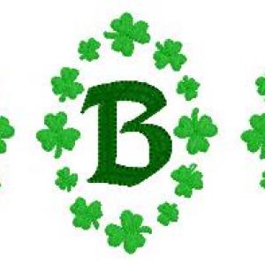 Irish Monogram Alphabet Embroidery Machine Design