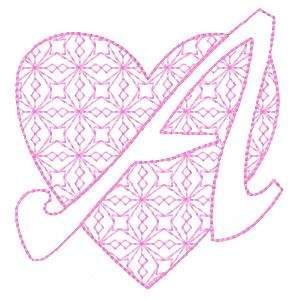 Lacy Heart Alphabet