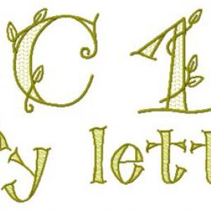 Leafy Letters Font Embroidery Machine Design