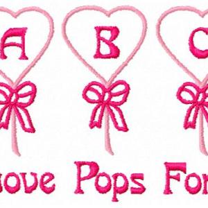 Love Pops Monograms Embroidery Machine Design