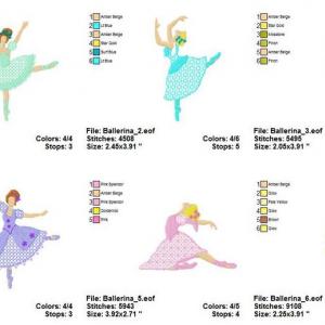 Lovely Ballerinas Embroidery Machine Design