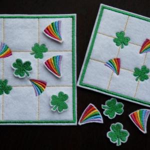 Luck Of The Irish Tic Tac Toe Embroidery Machine Design