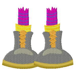 Monster Feet Embroidery Machine Design