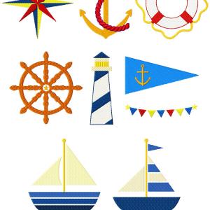 Nautical Fun Embroidery Machine Design