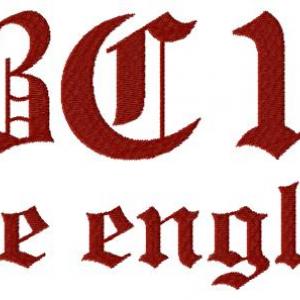 Olde English Font Embroidery Machine Design