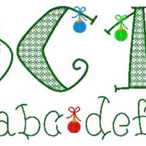 Ornaments Alphabet Embroidery Machine Design