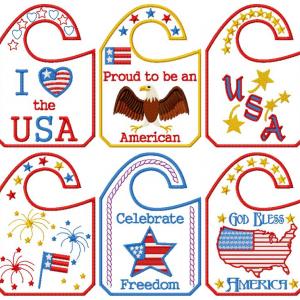 Patriotic Doorhangers Embroidery Machine Design