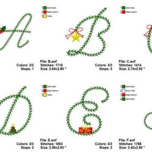 Pine Needle Alphabet