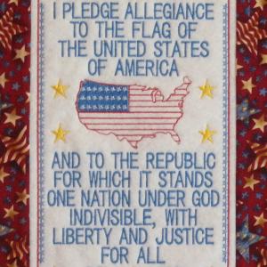 Pledge Of Allegiance Embroidery Machine Design