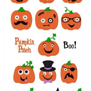 Pumpkin Patch Embroidery Machine Design