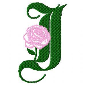 Radiant Roses Alphabet Embroidery Machine Design
