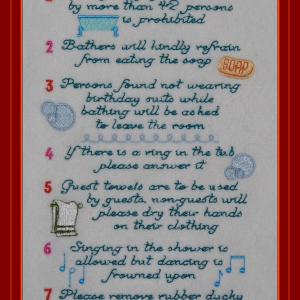 Rules For The Bath Embroidery Machine Design