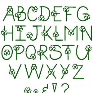 Shamrock Font Embroidery Machine Design