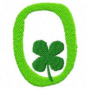 Shamrocks Letters Embroidery Machine Design