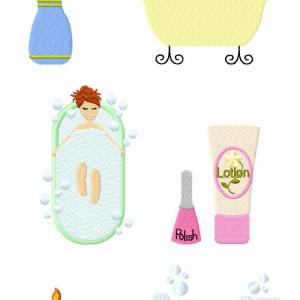 Spa Day Embroidery Machine Design