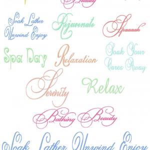Spa Day Quotes Embroidery Machine Design