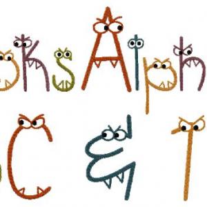 Spooks Alphabet Embroidery Machine Design