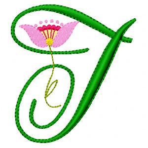 Springtime Alphabet Embroidery Machine Design